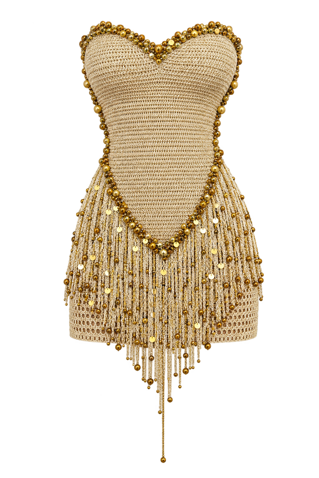 Prisma Franja Cristal Short Dress